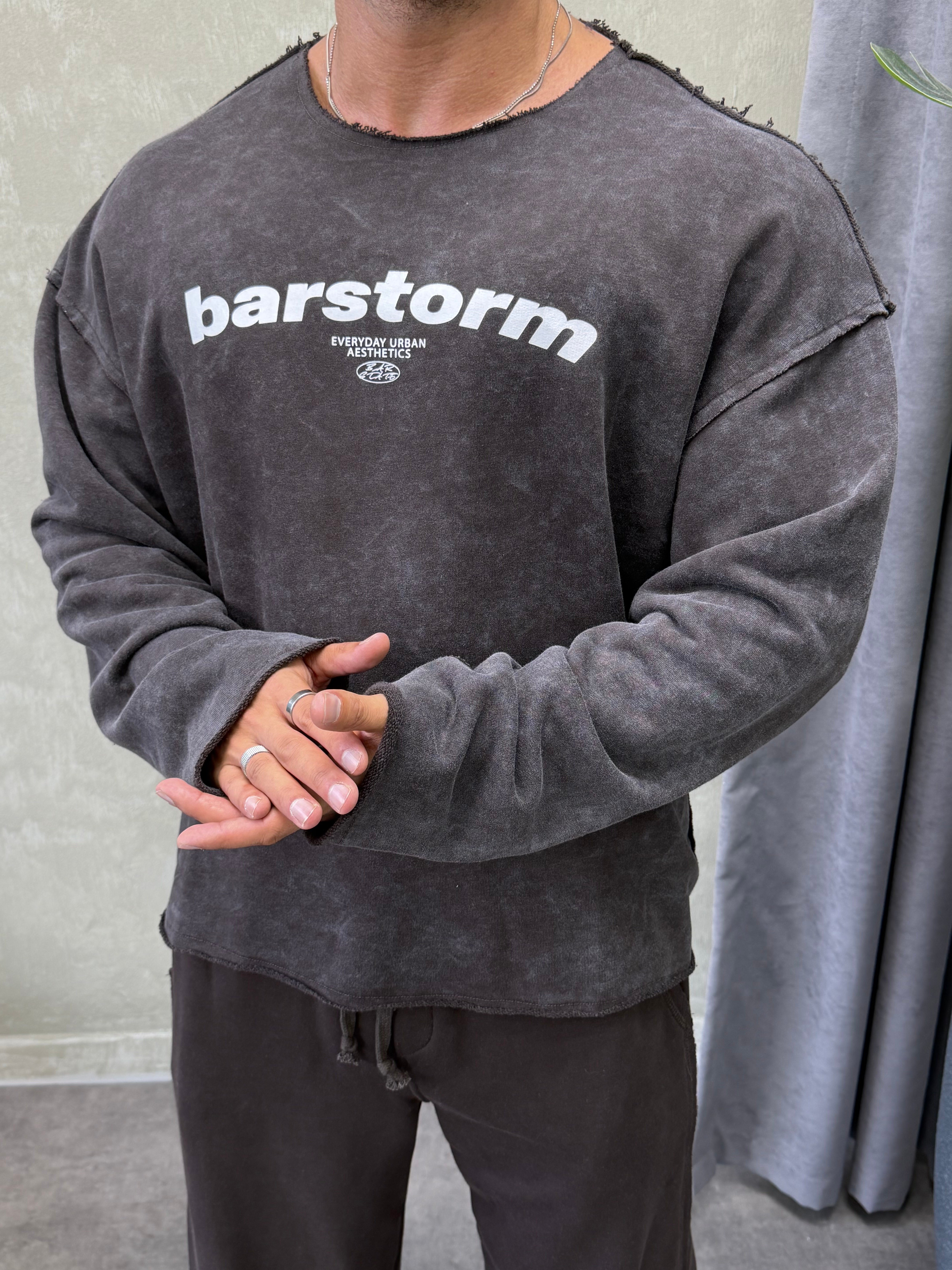 ÖZEL SERİ ÇİFT TARAFLI OVERSIZE SWEAT KAHVERENGİ