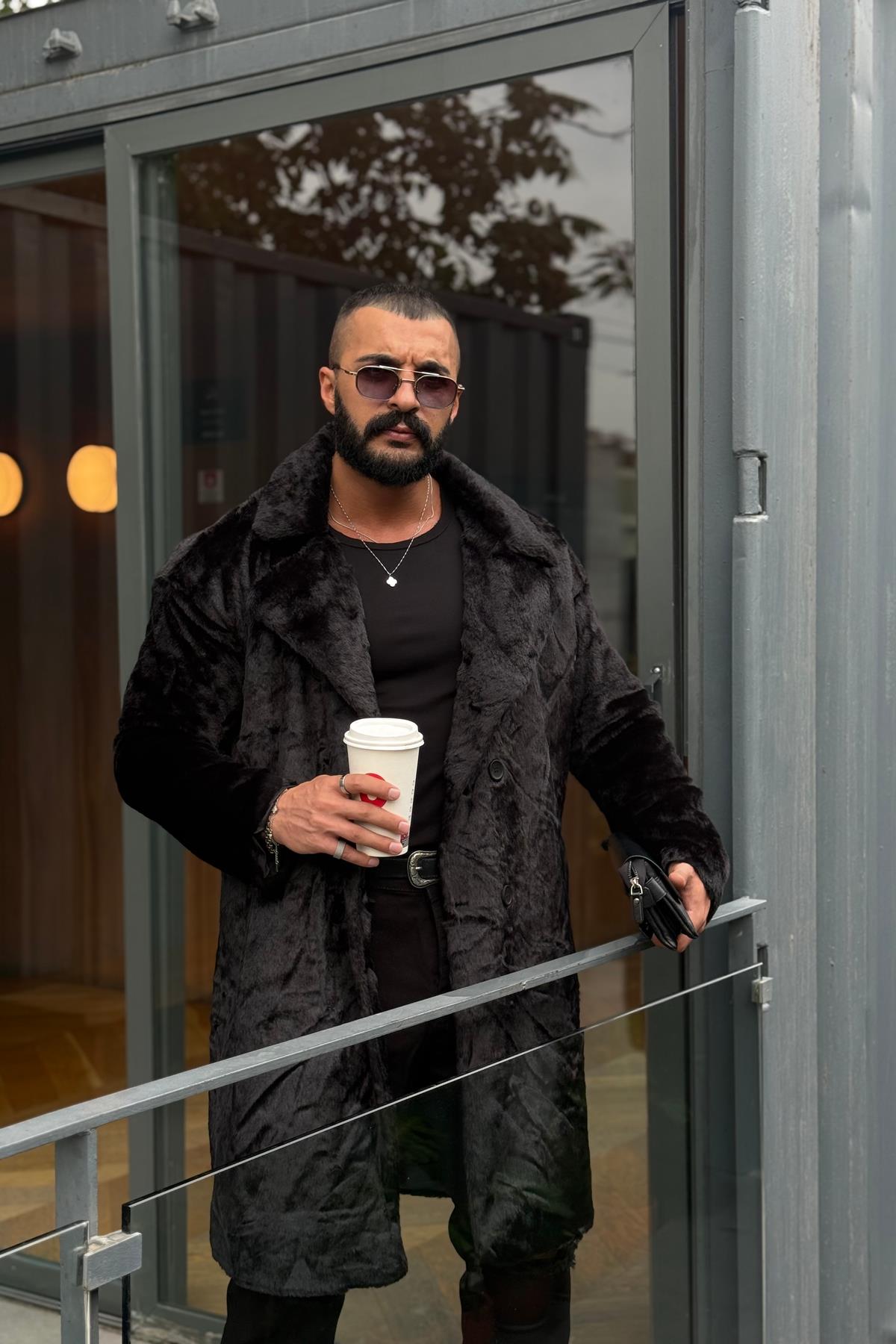 ÖZEL TASARIM KÜRK KABAN SİYAH