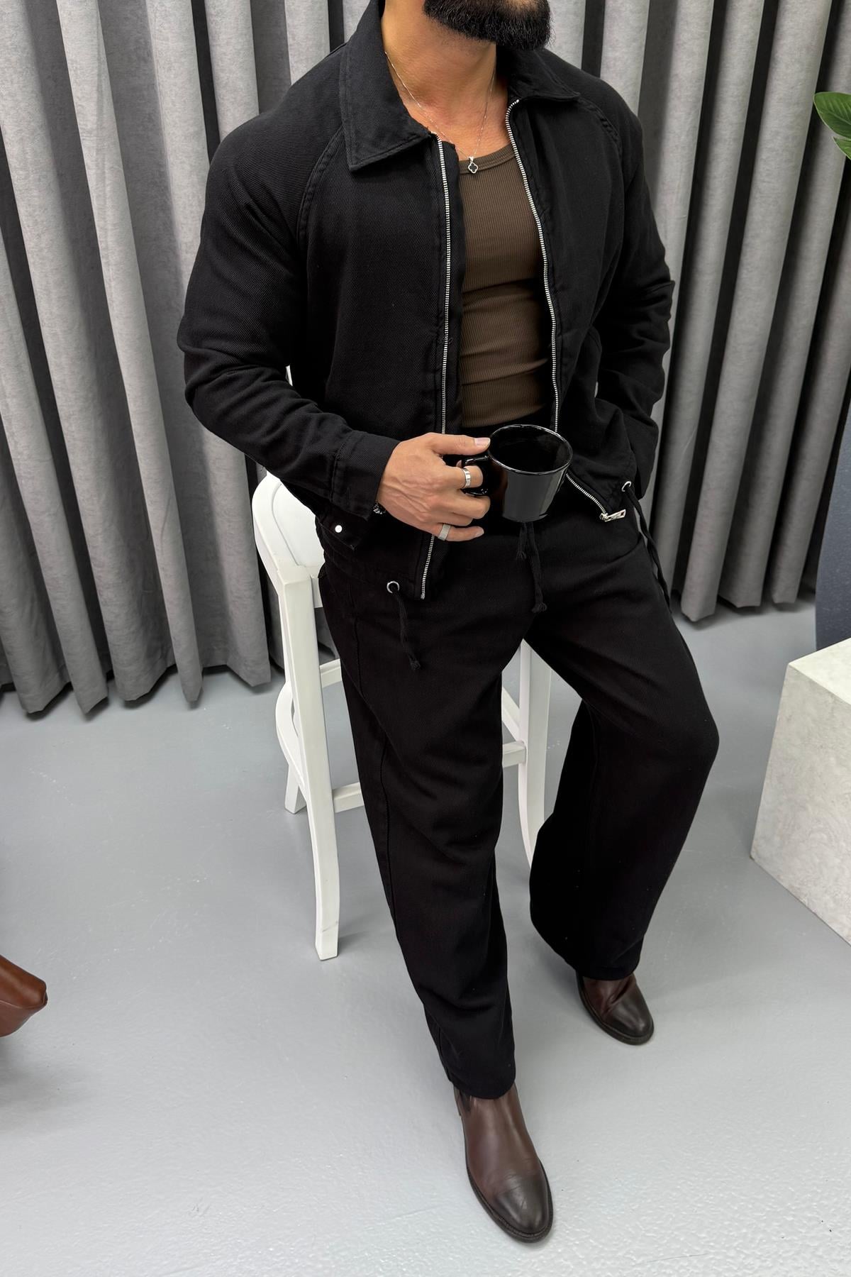 PREMİUM GABARDİN TAKIM SİYAH