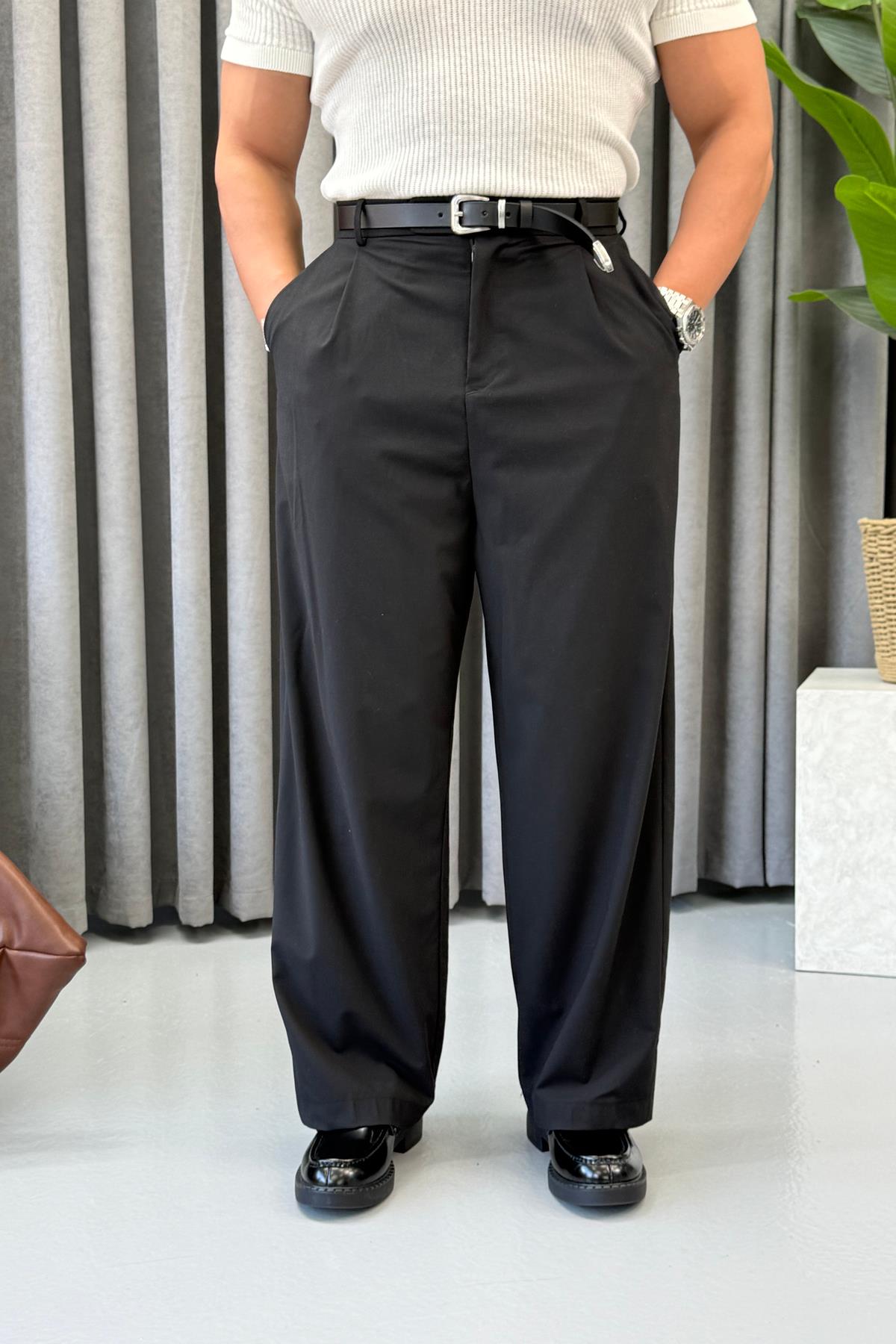 PREMİUM KORE KESİM PANTALON SİYAH