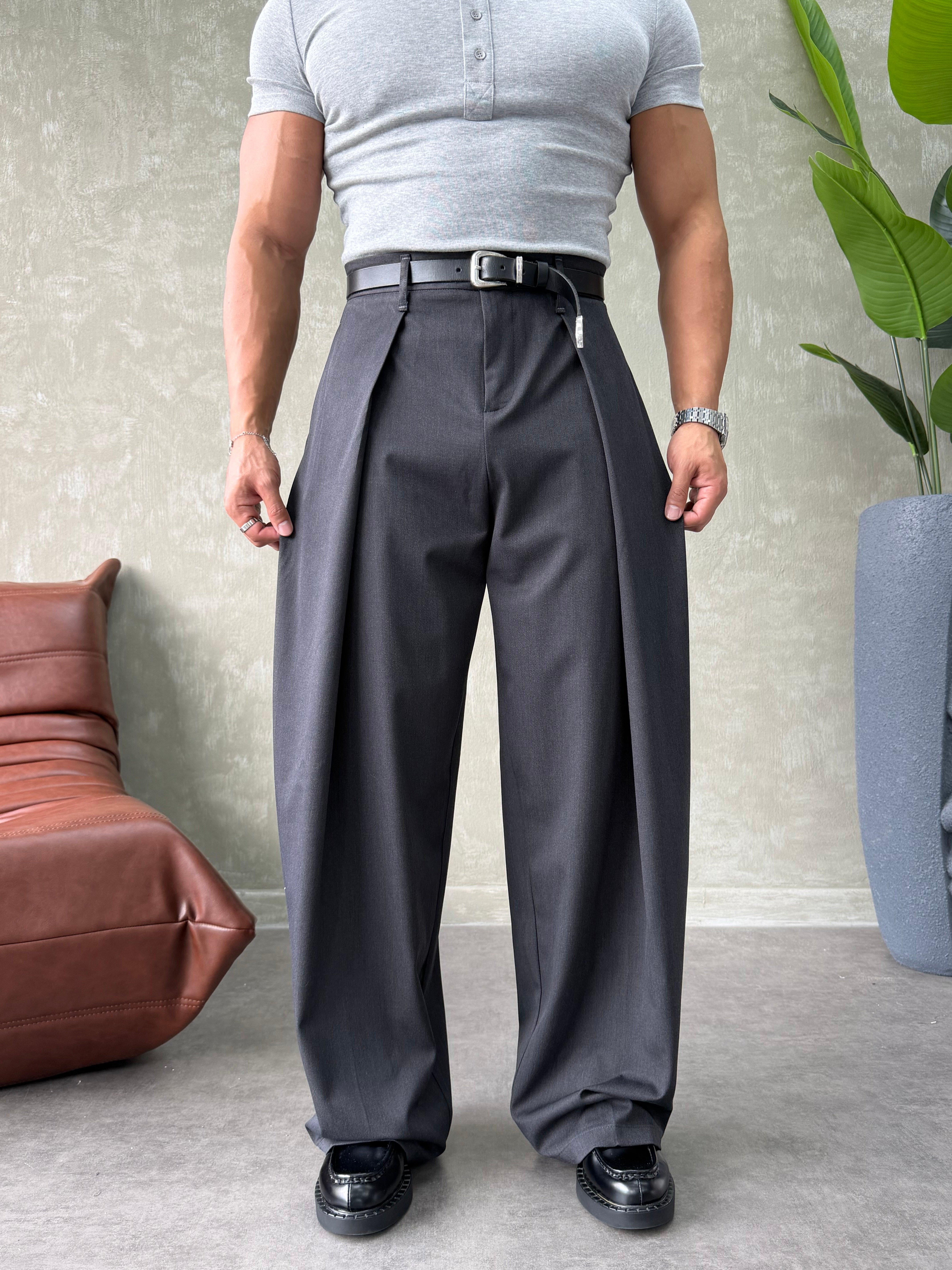 PREMIUM KUMAŞ KORE KESİM PANTOLON FÜME