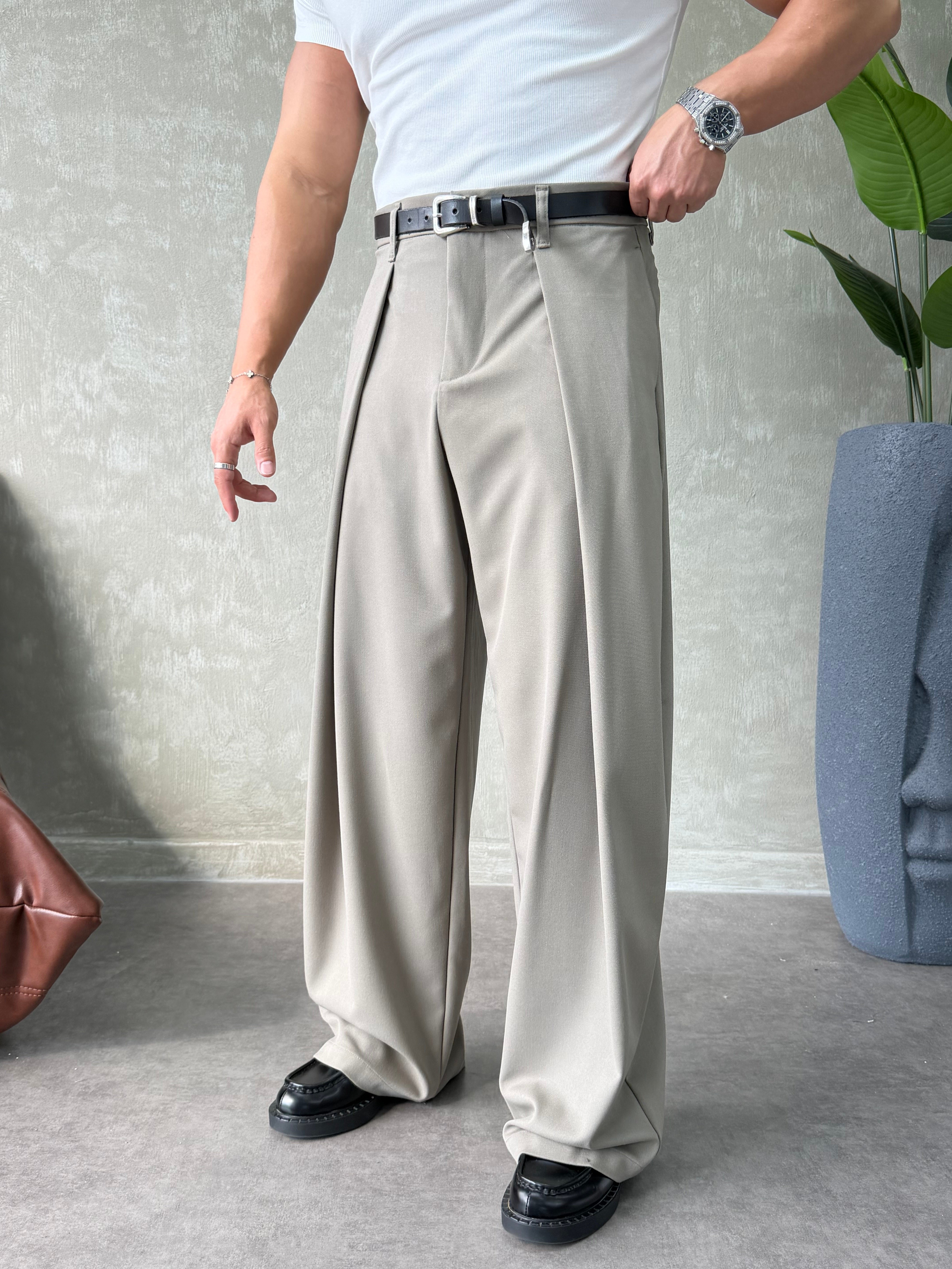 PREMIUM KUMAŞ KORE KESİM PANTOLON HAKİ