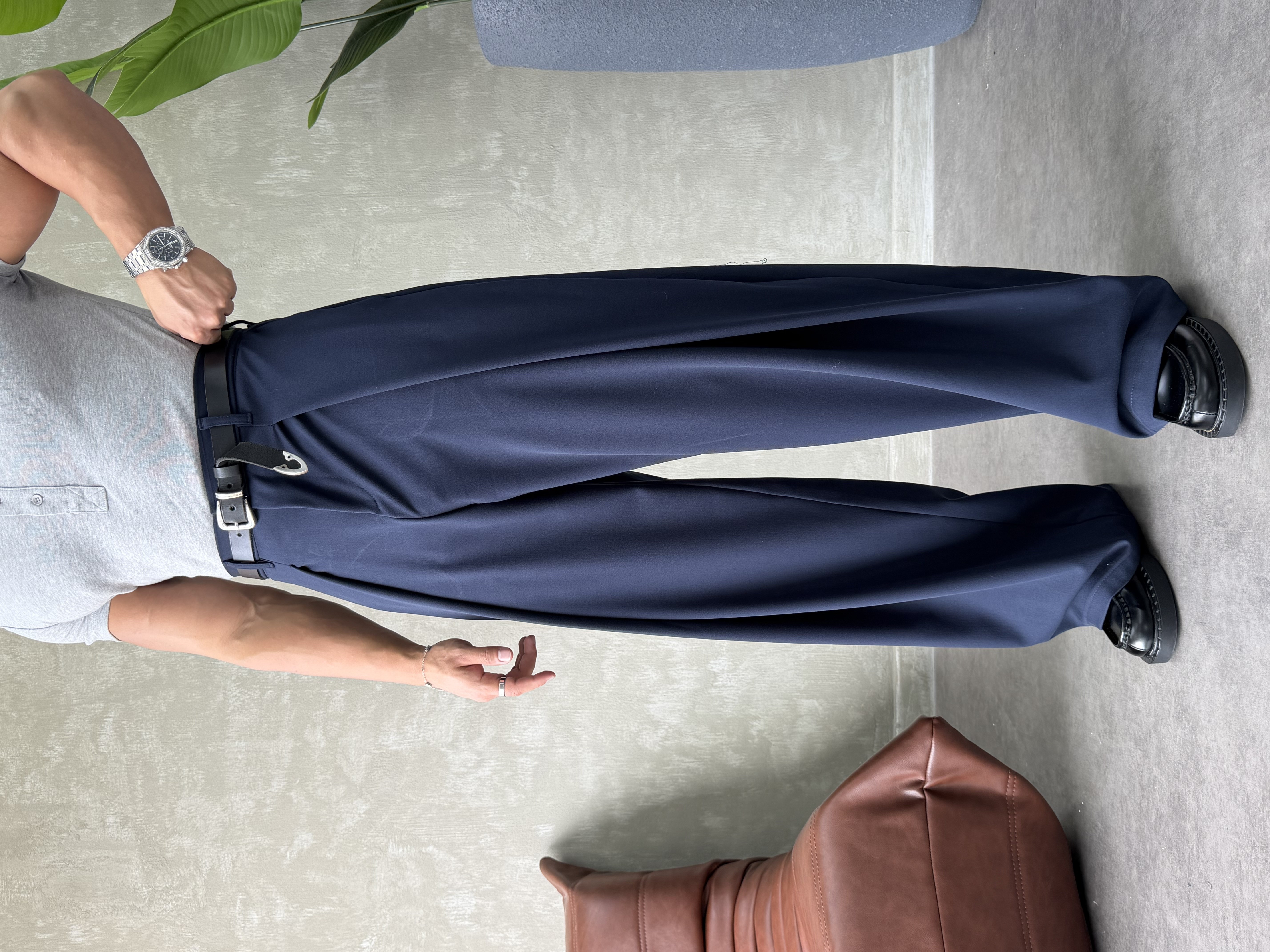PREMIUM KUMAŞ KORE KESİM PANTOLON LACİVERT