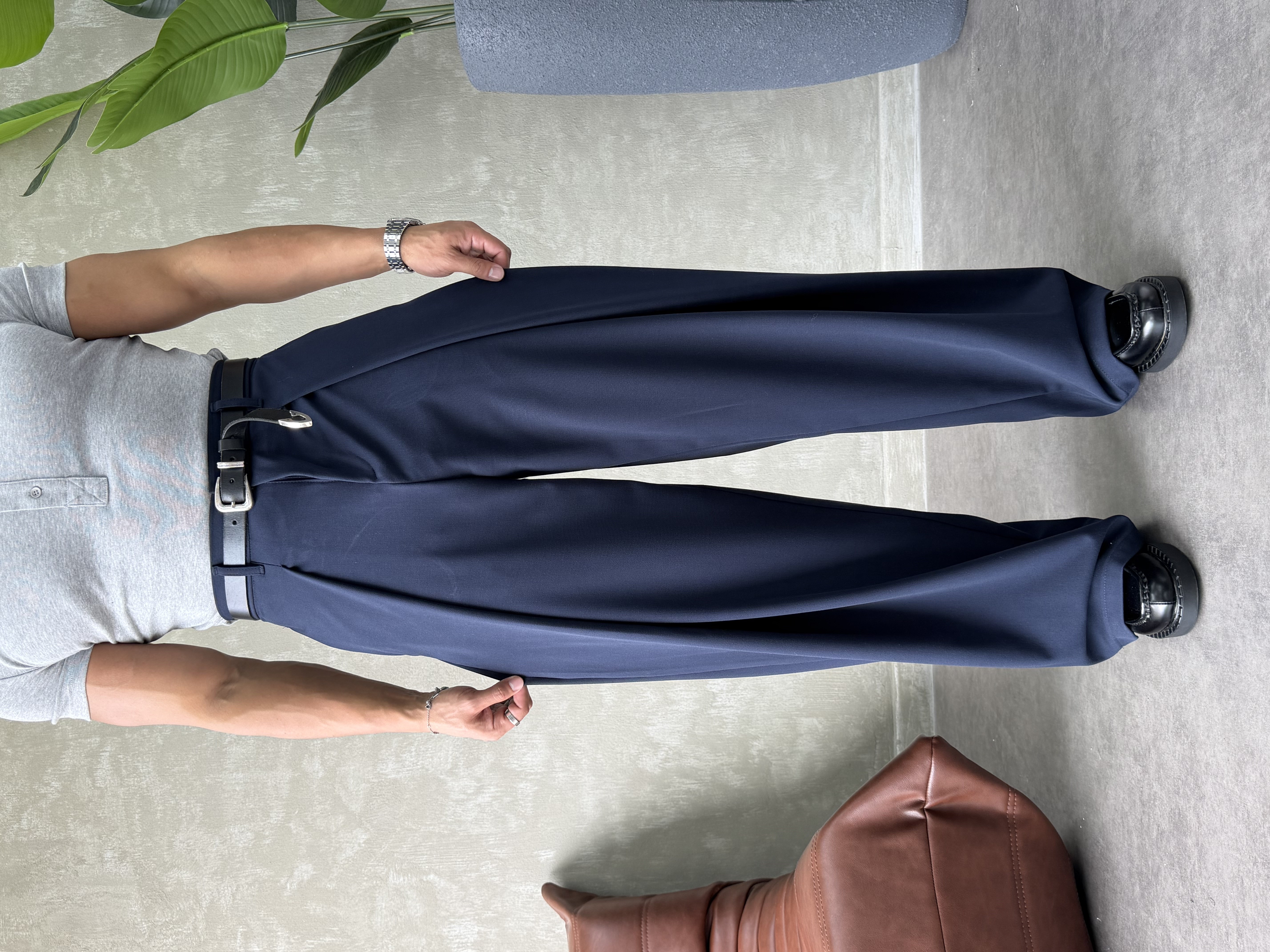 PREMIUM KUMAŞ KORE KESİM PANTOLON LACİVERT