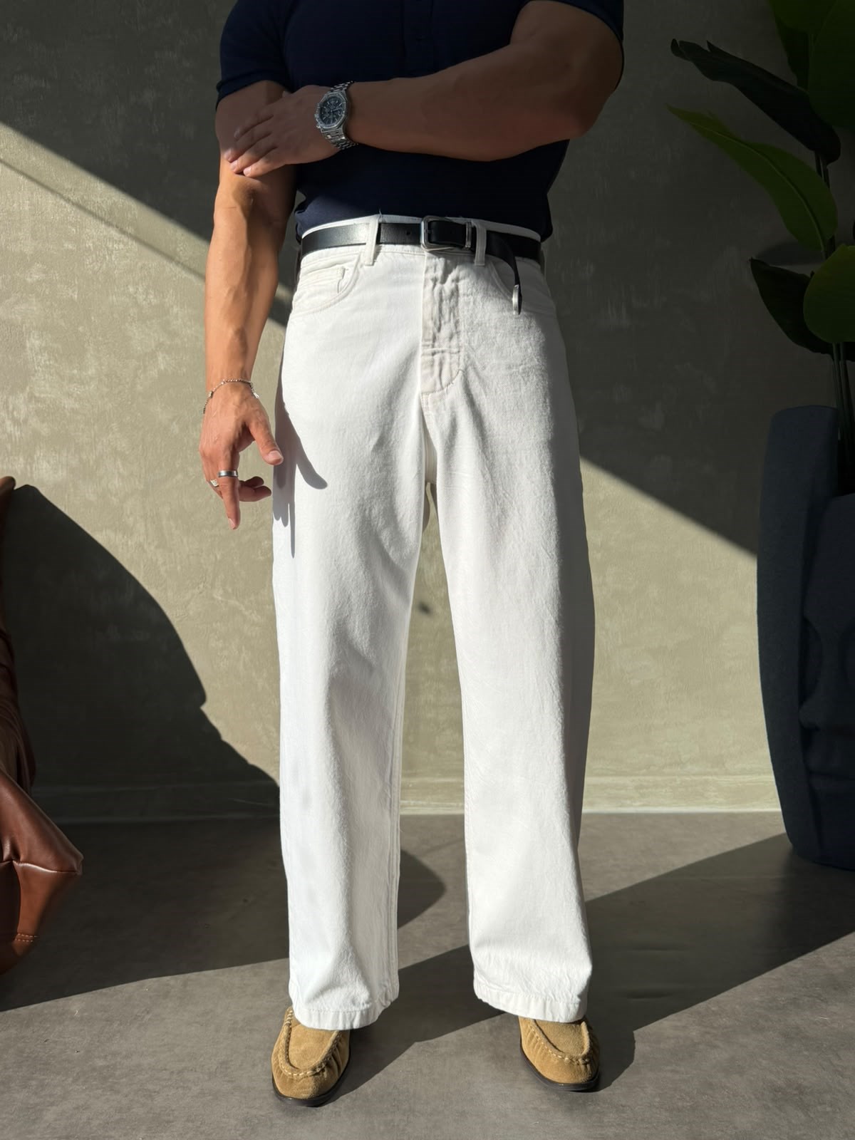PREMİUM SERİ BAGGY JEAN BEYAZ