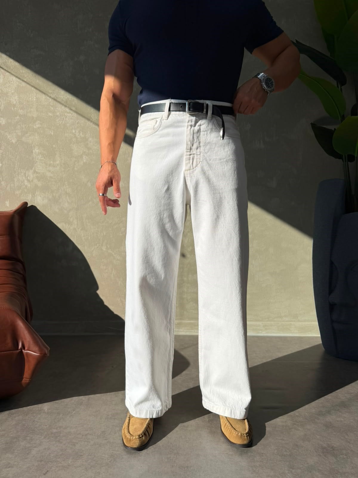 PREMİUM SERİ BAGGY JEAN BEYAZ