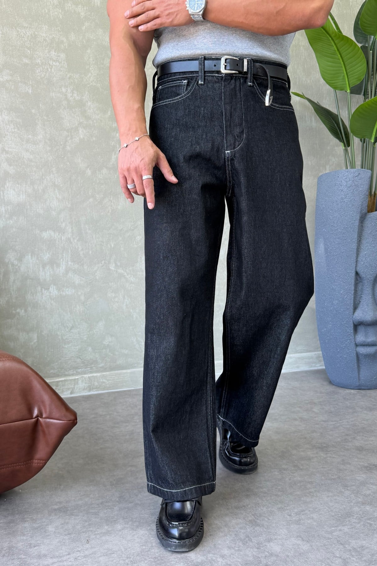 PREMİUM SERİ BAGGY JEAN SİYAH