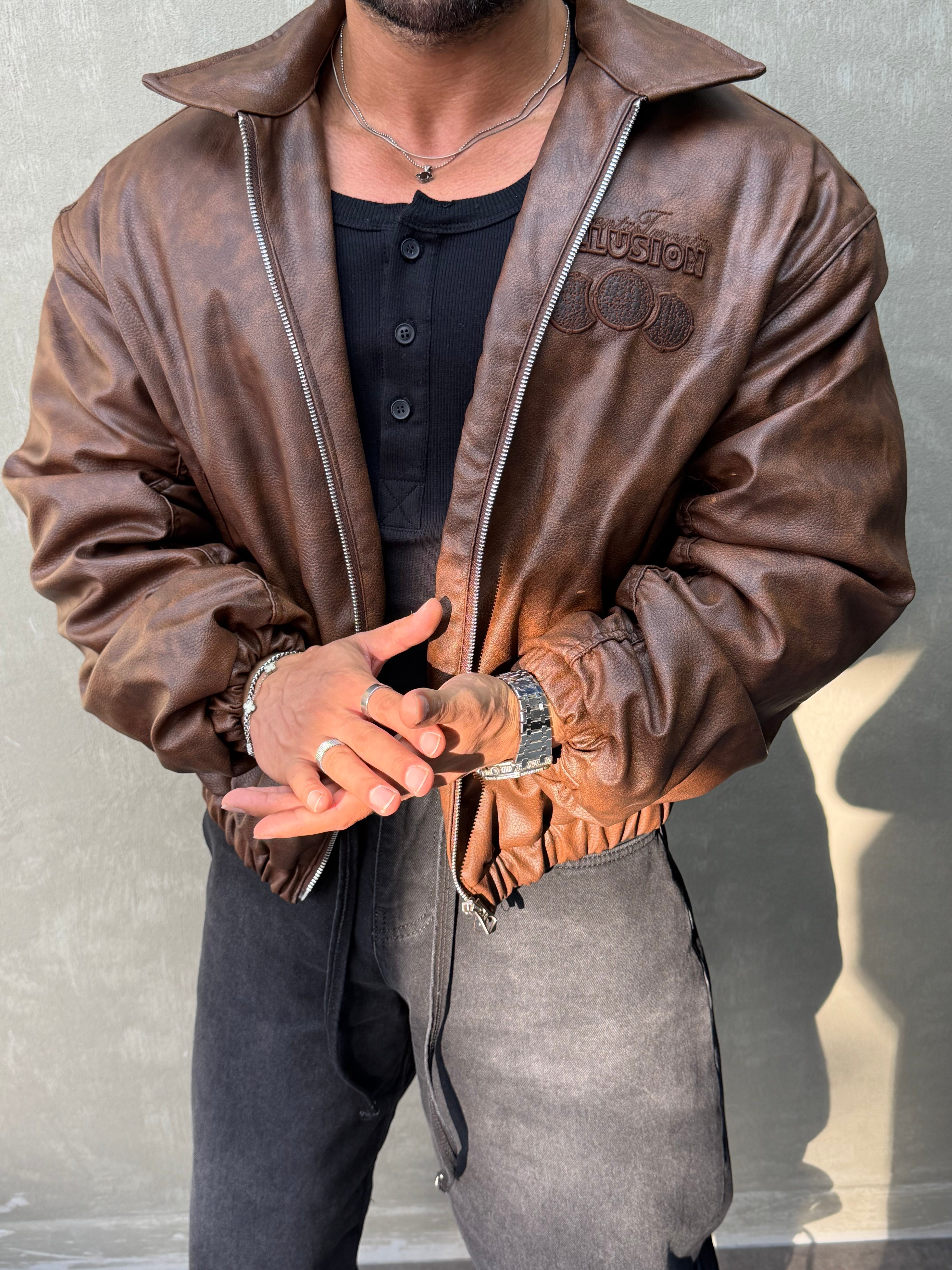 PREMIUM SERİ OVERSIZE BOMBER MONT KAHVERENGİ 
