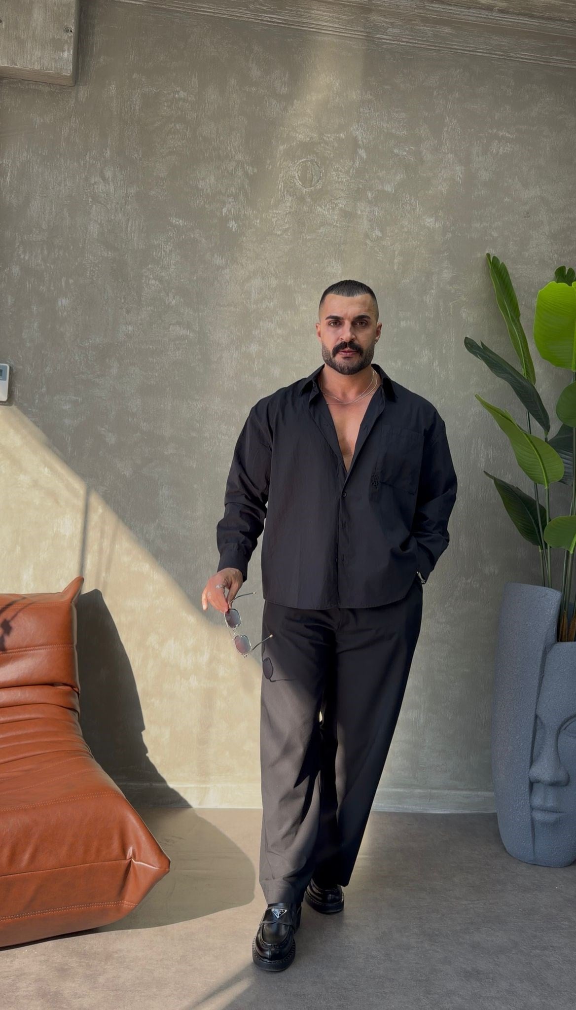 PREMİUM SERİ OVERSİZE CEP DETAYLI GÖMLEK SİYAH