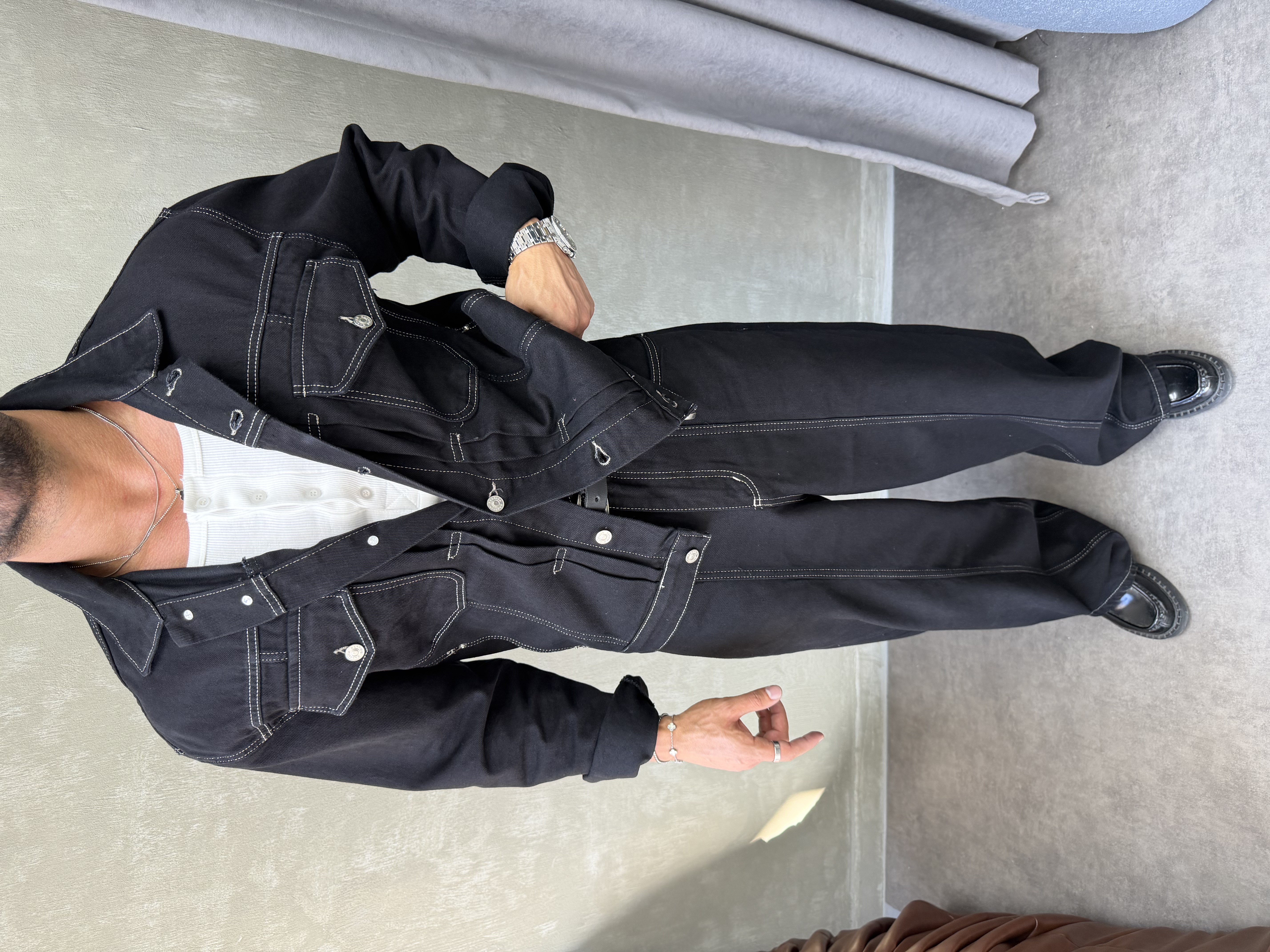 PREMIUM SERİ OVERSIZE DENİM TAKIM SİYAH