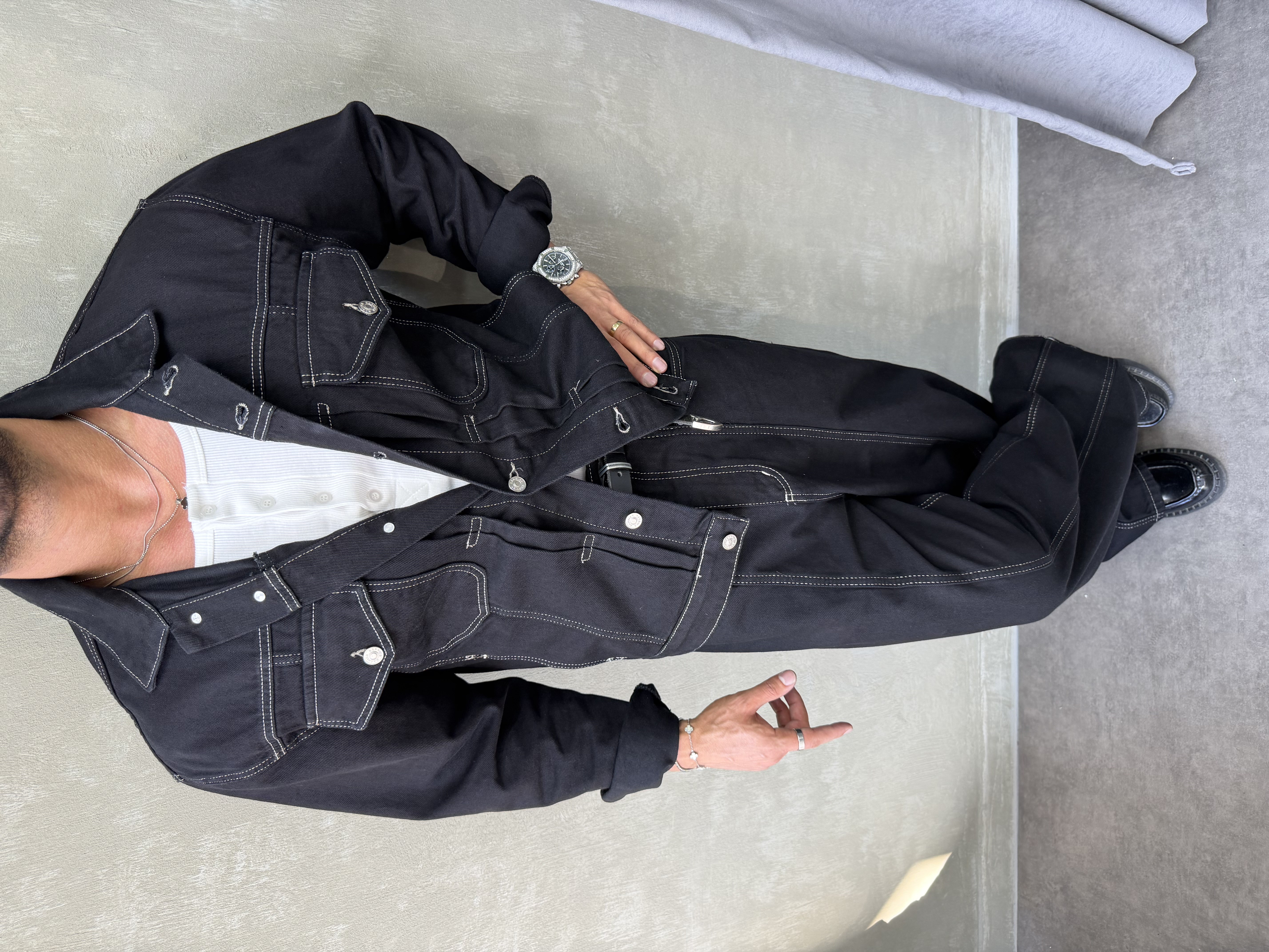 PREMIUM SERİ OVERSIZE DENİM TAKIM SİYAH
