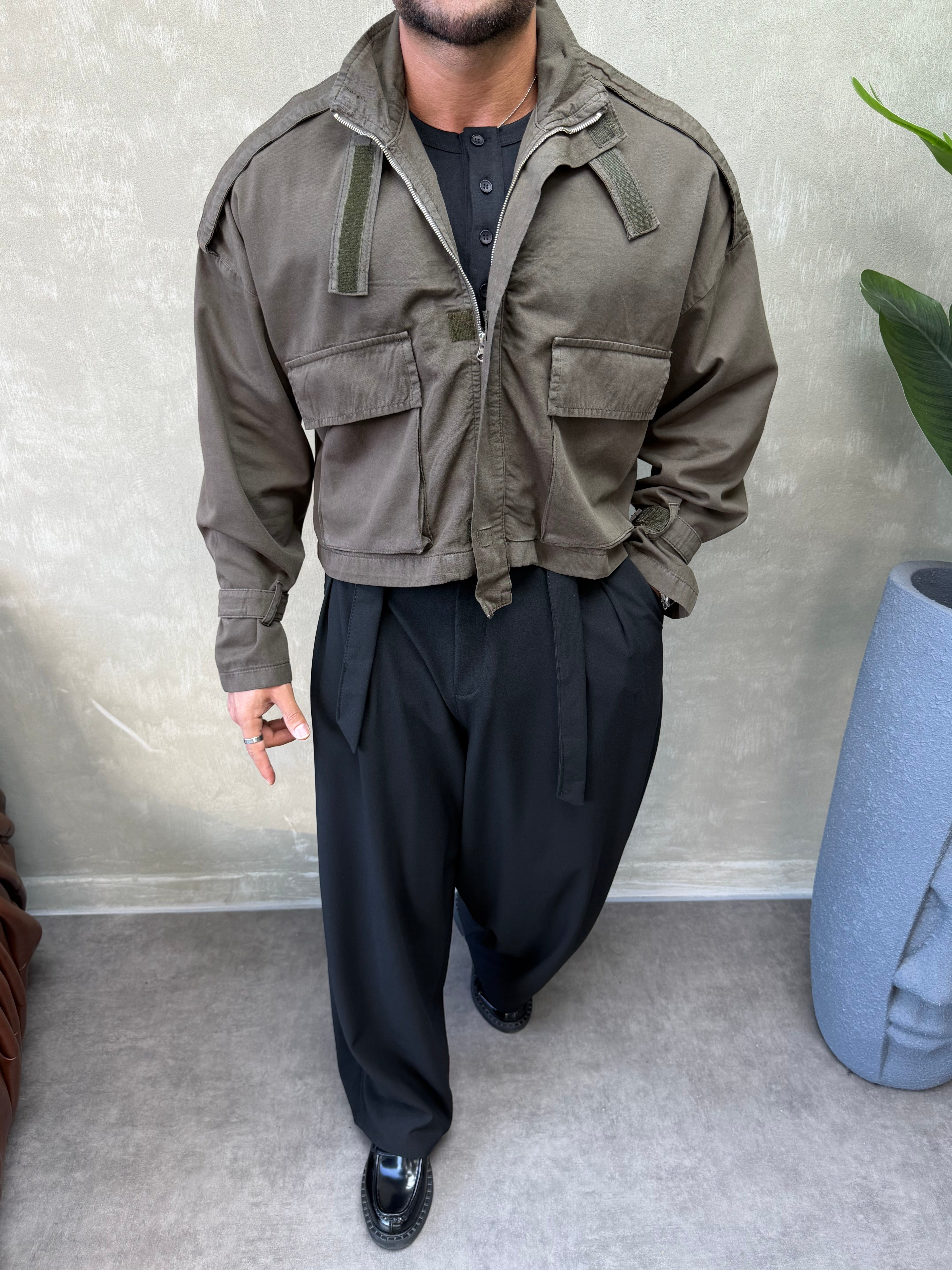 PREMIUM SERI ÖZEL KESIM OVERSIZE CEKET HAKİ