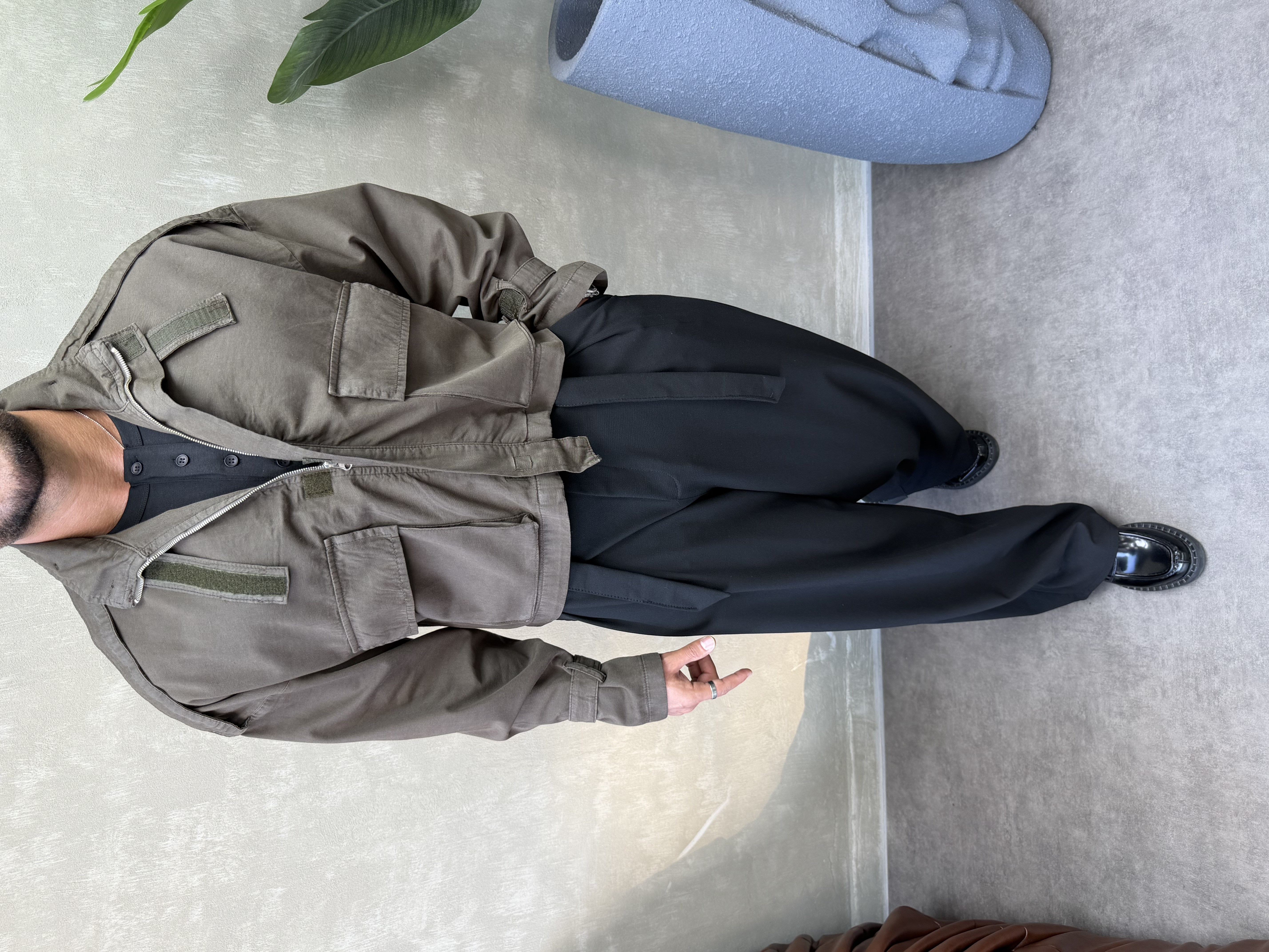 PREMIUM SERI ÖZEL KESIM OVERSIZE CEKET HAKİ