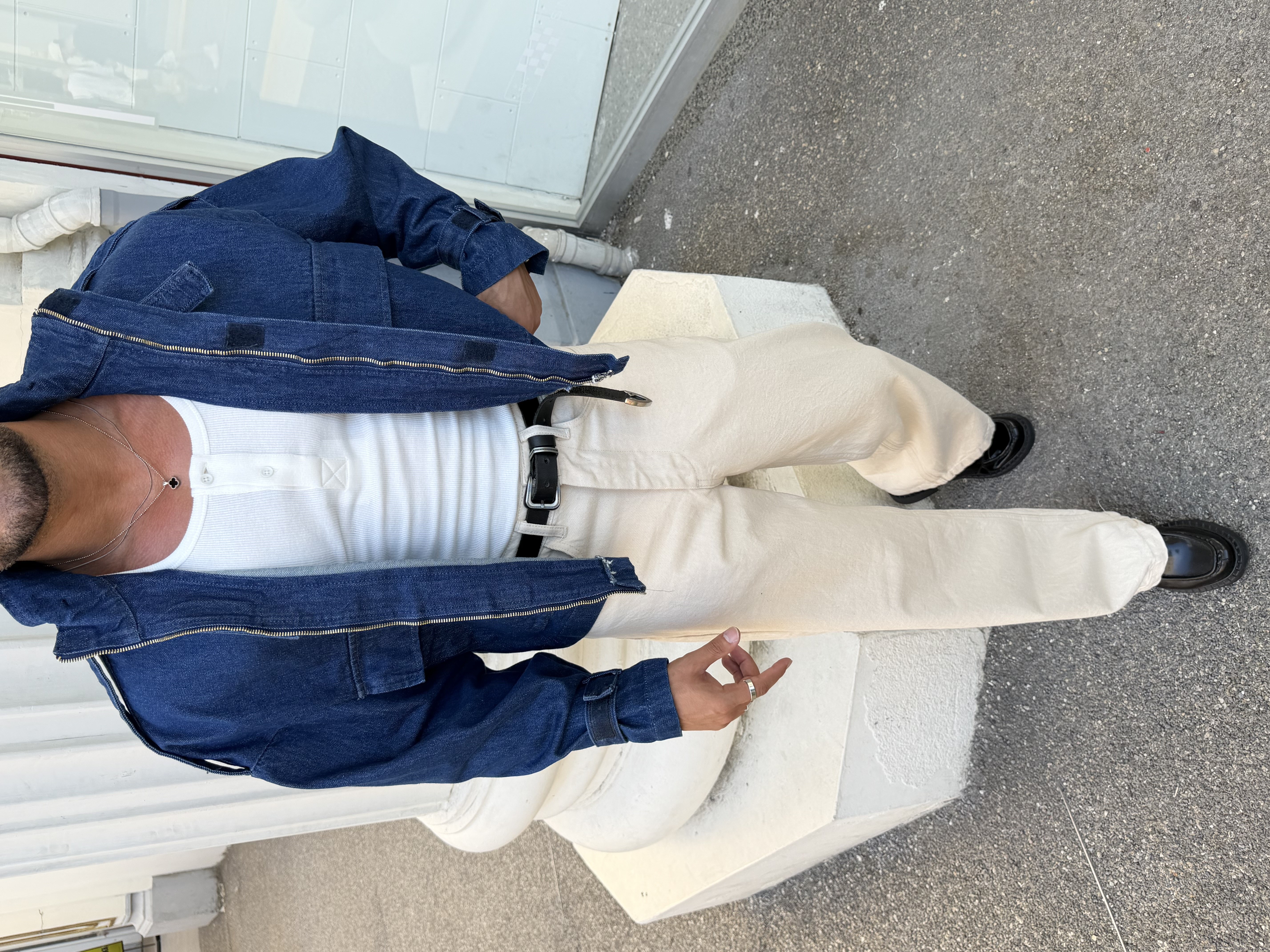 PREMIUM SERI ÖZEL KESIM OVERSIZE CEKET KOT MAVİ