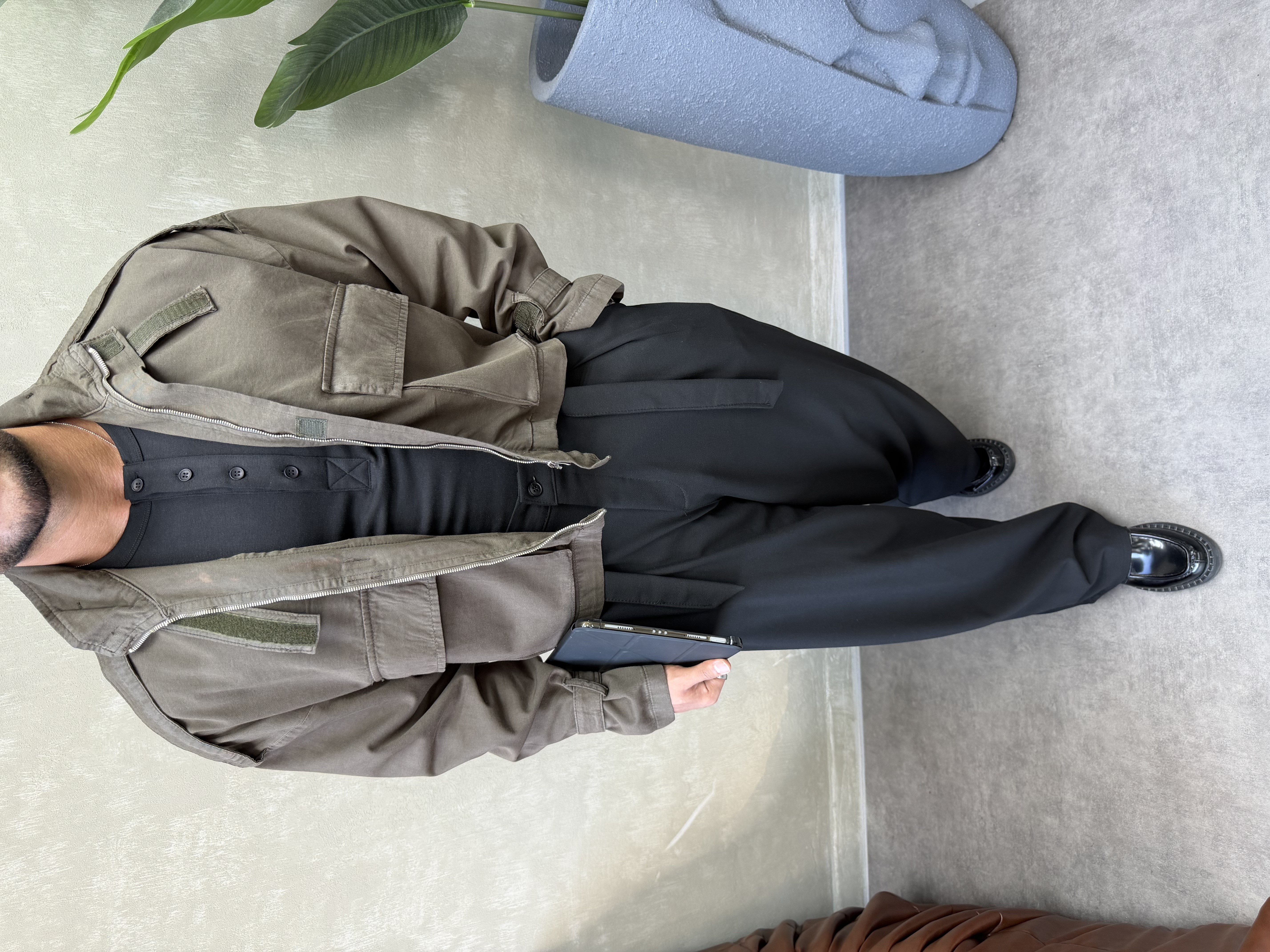 PREMIUM SERI ÖZEL KESIM OVERSIZE CEKET HAKİ
