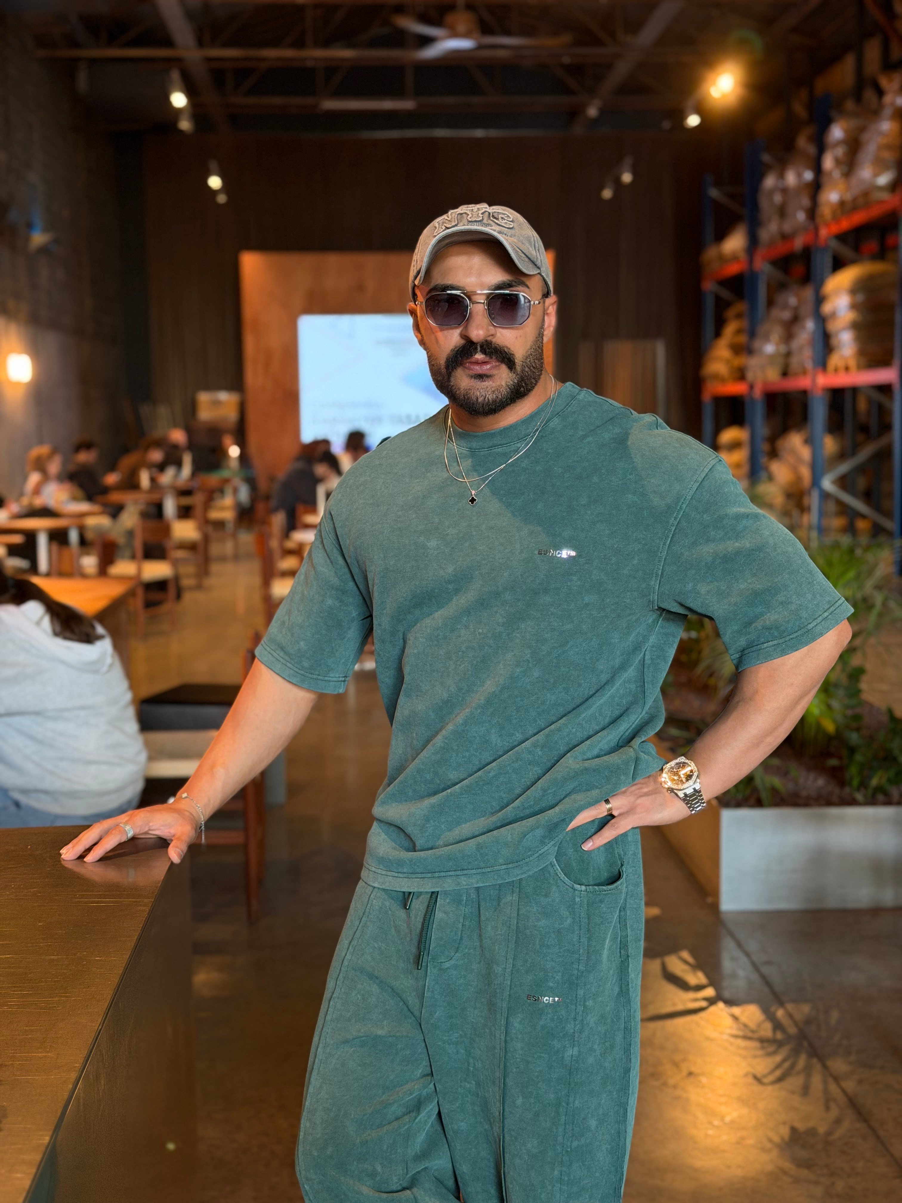 PREMİUM YIKAMALI OVERSİZE TAKIM YEŞİL