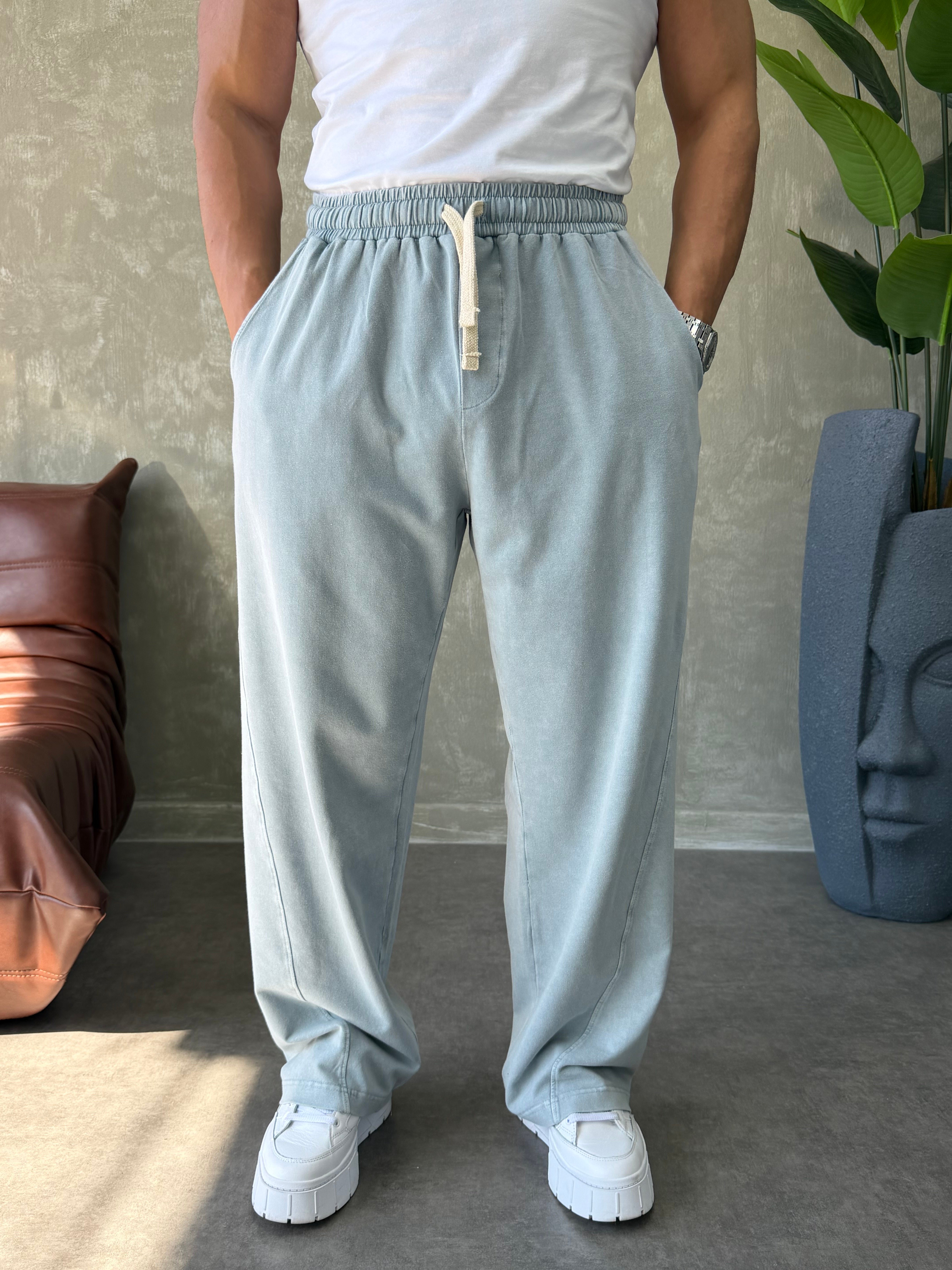YIKAMALI BAGGY EŞOFMAN ALTI BUZ GRİ