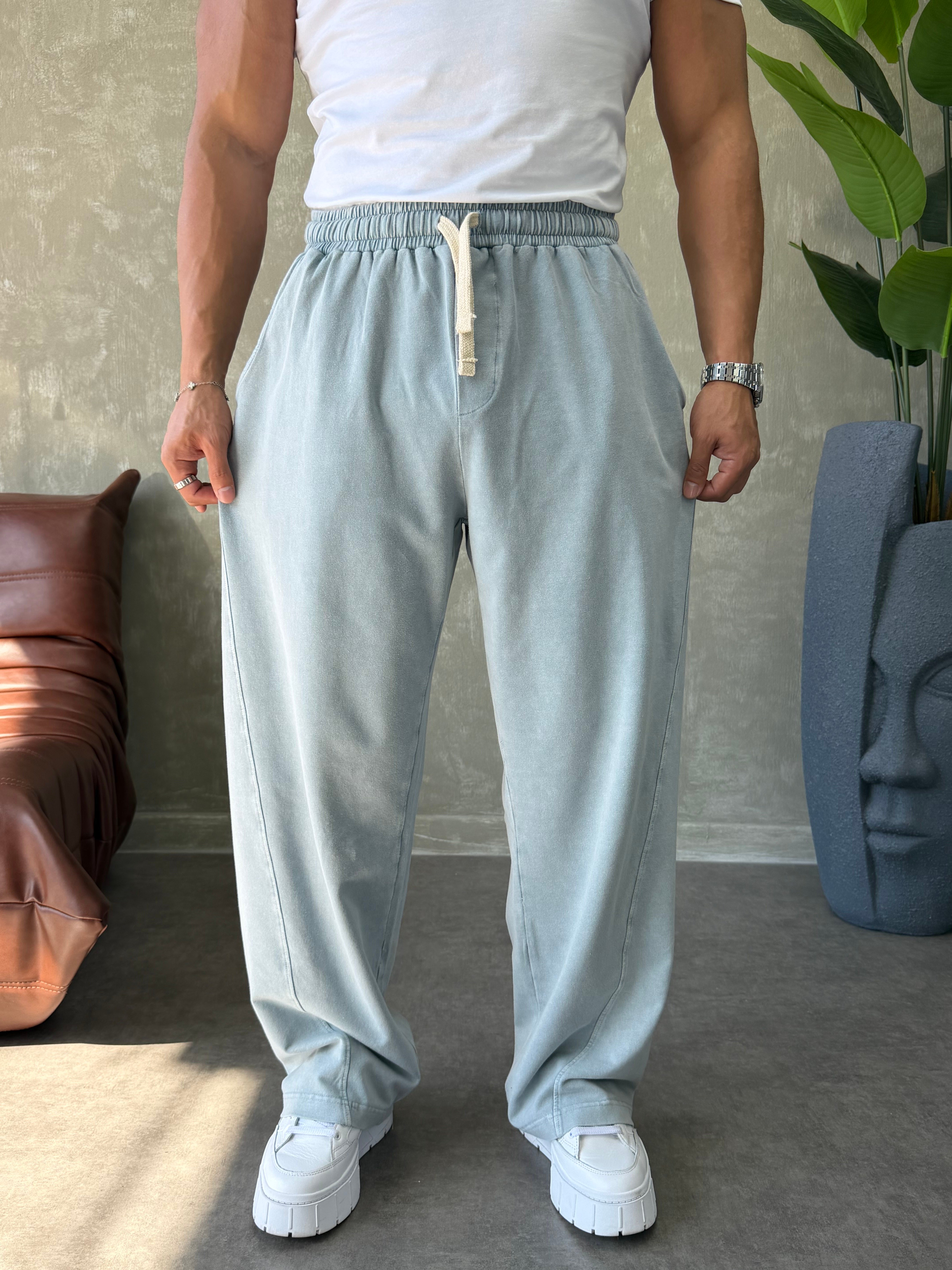 YIKAMALI BAGGY EŞOFMAN ALTI BUZ GRİ