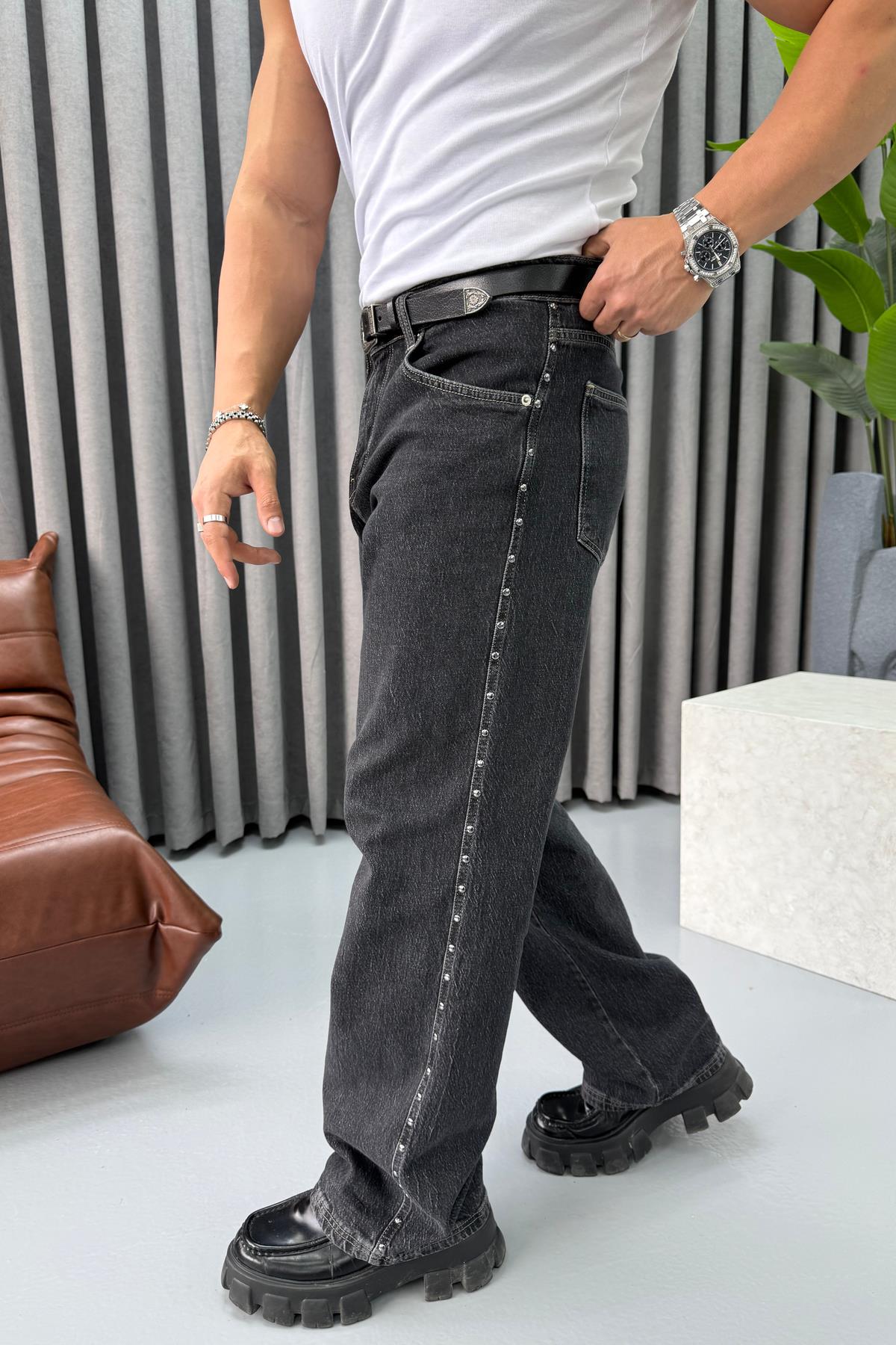 ZIMBA DETAYLI BAGGY JEAN FÜME