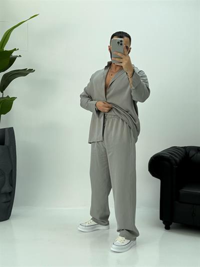 %100 Modal Kumaş Takım Gri