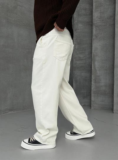 BAGGY KALIP GABARDİN PANTOLON BEJ