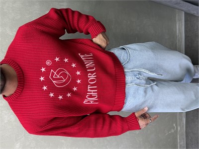 BOXY KALIP OVERSIZE KAZAK KIRMIZI