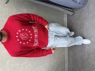 BOXY KALIP OVERSIZE KAZAK KIRMIZI