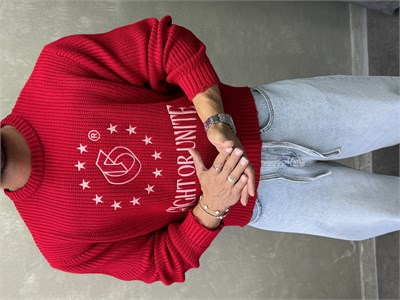 BOXY KALIP OVERSIZE KAZAK KIRMIZI