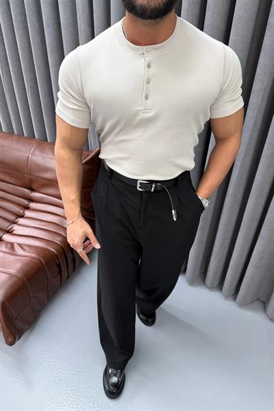 FİTİLLİ ÜÇ DÜĞMELİ BADİ GRİ