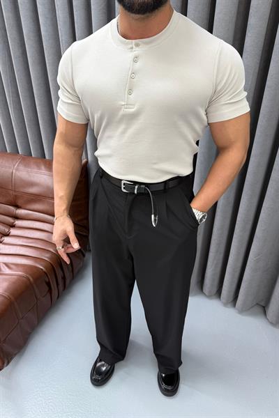 FİTİLLİ ÜÇ DÜĞMELİ BADİ GRİ