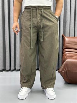 GABARDİN KUMAŞ SÜPER BAGGY HAKİ