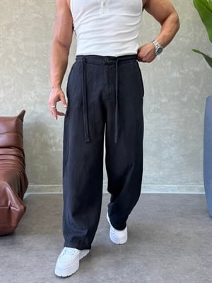 GABARDİN KUMAŞ SÜPER BAGGY SİYAH