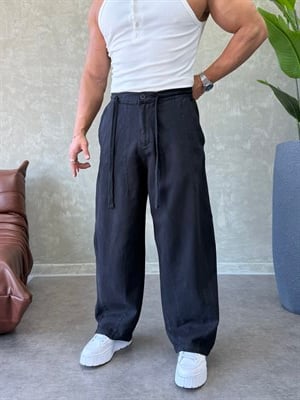 GABARDİN KUMAŞ SÜPER BAGGY SİYAH