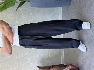 GABARDİN KUMAŞ SÜPER BAGGY SİYAH