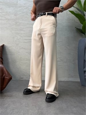 GG PREMIUM SERi FLARE FİT PANTOLON BEJ