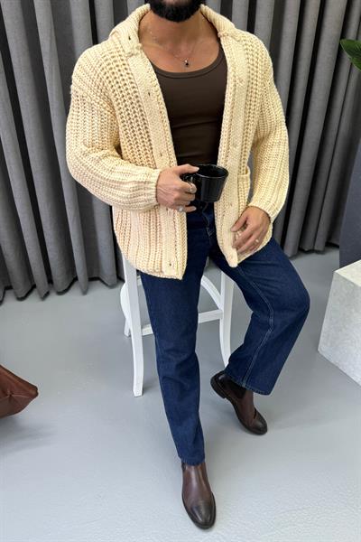 GİESTO PREMİUM ÖRGÜ HIRKA BEJ