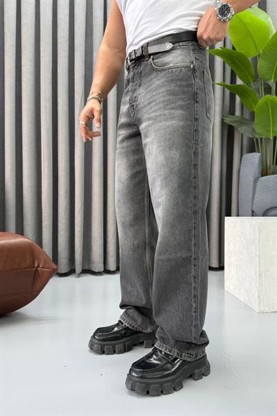 GİESTO YIKAMALI BAGGY JEAN GRİ