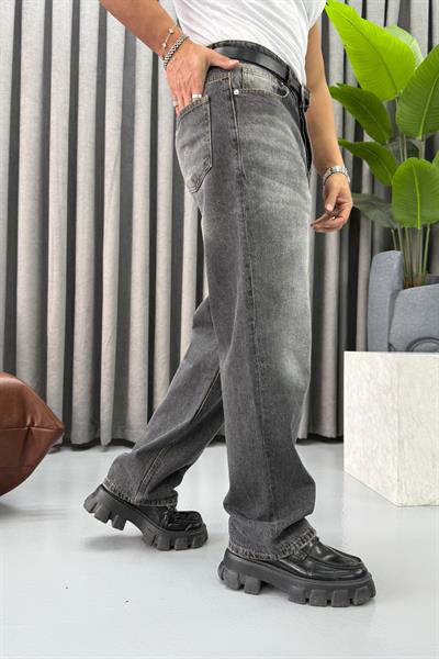 GİESTO YIKAMALI BAGGY JEAN GRİ