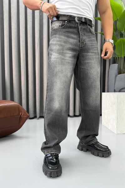 GİESTO YIKAMALI BAGGY JEAN GRİ