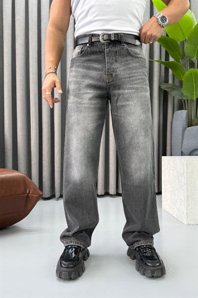 GİESTO YIKAMALI BAGGY JEAN GRİ
