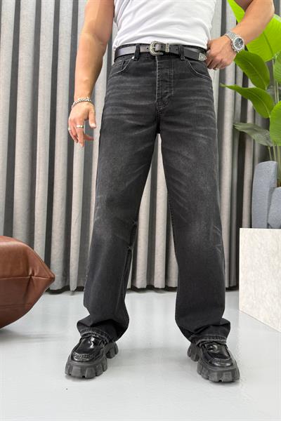 GİESTO YIKAMALI BAGGY JEAN SİYAH