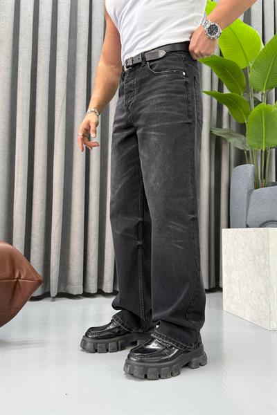 GİESTO YIKAMALI BAGGY JEAN SİYAH