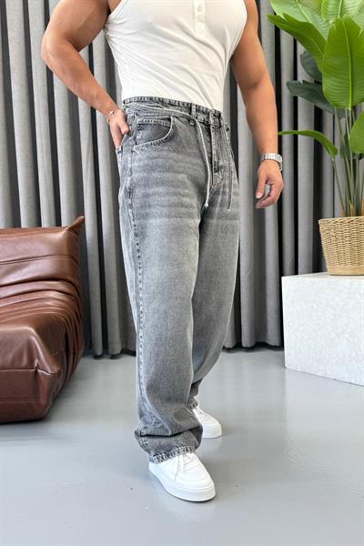 KEMER DETAYLI BAGGY KOT KOYU GRİ