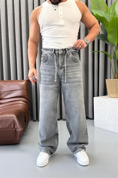KEMER DETAYLI BAGGY KOT KOYU GRİ