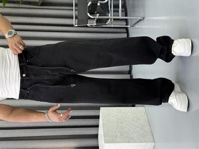 KEMER DETAYLI BAGGY KOT SİYAH