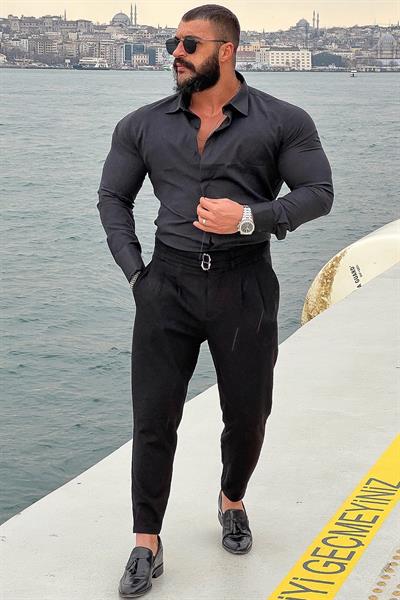 KLASK SLİM FİT GÖMLEK SİYAH