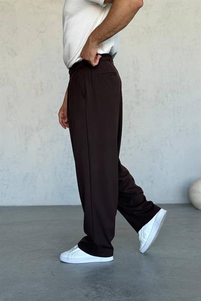 KORE KESİM EKSTRA BOL BAGGY PANTOLON ACI KAHVE