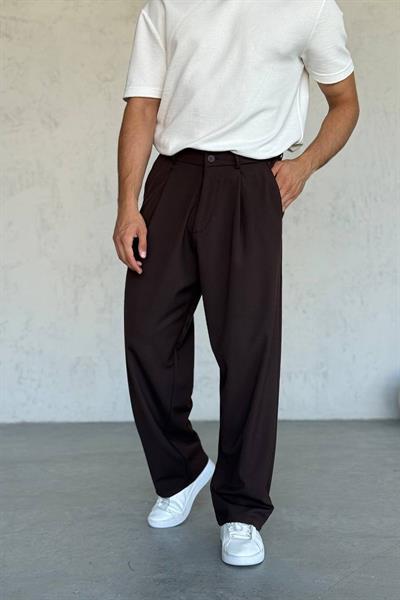KORE KESİM EKSTRA BOL BAGGY PANTOLON ACI KAHVE