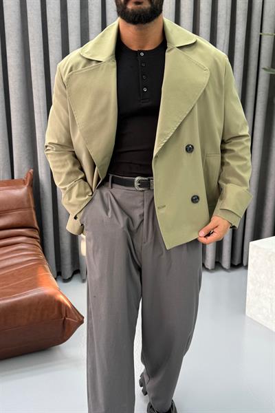 KRUVAZE FİT TRENCKOT HAKİ