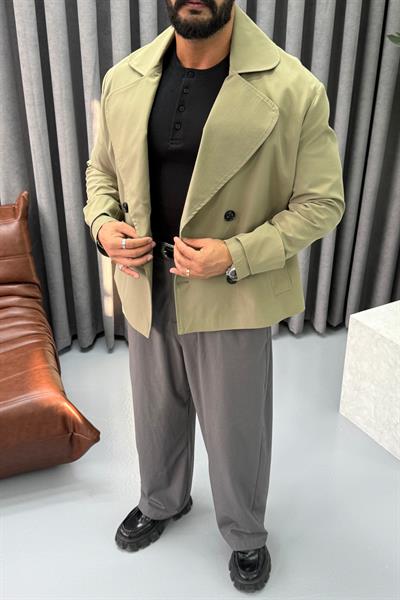 KRUVAZE FİT TRENCKOT HAKİ